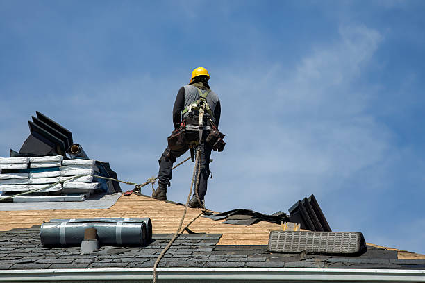 Professional Flat Roof Repair technician working in East Dubuque, IL